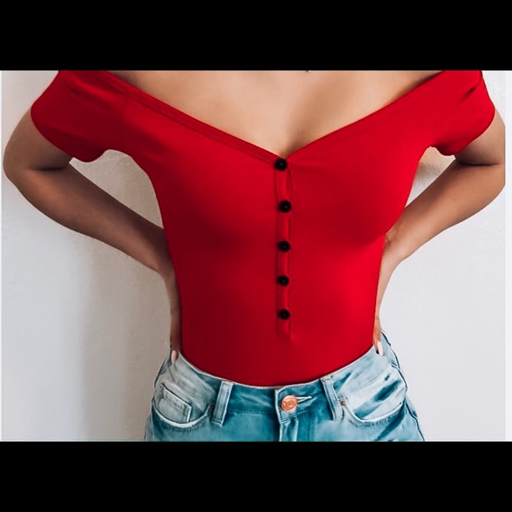 Red bodysuit
